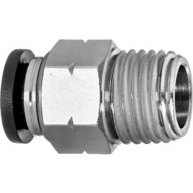 Push to Connect Tube Fitting - Nylon Plastic - Straight Adapter - 10mm Tube OD x 3/8