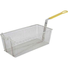 Winco FB-40 Heavy Duty Fry Basket Rectangle Yellow Plastic FB-40 - Pkg Qty 6