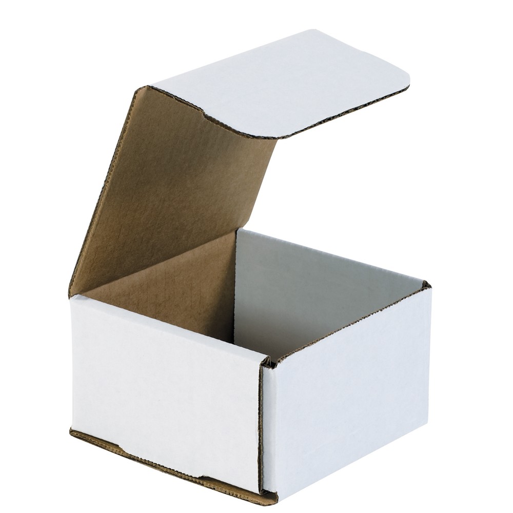 Partners Brand White Corrugated Mailers, 4 3/8in x 4 3/8in x 2 1/2in, Pack Of 50 MPN:MLR5
