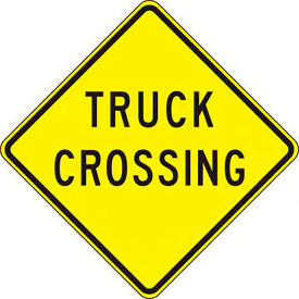 AccuformNMC™ Truck Crossing Traffic Sign EGP Reflective Aluminum 24