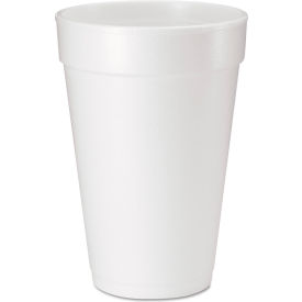 Dart® Foam Drink Cups 16 oz White Pack of 500 16J165