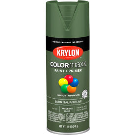 Krylon® Colormaxx™ Paint & Primer 12 oz. Satin Italian Olive K05566007 - Pkg Qty 6