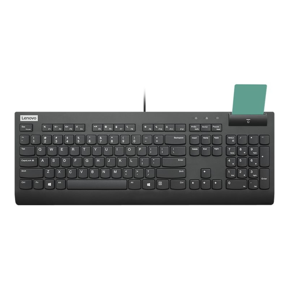 Lenovo Smartcard Wired Keyboard II-US English -USB Interface - 105 Key(s)- Smart Card Reader - PC, Windows - Plunger Keyswitch - Black - 4Y41B69353 MPN:4Y41B69353