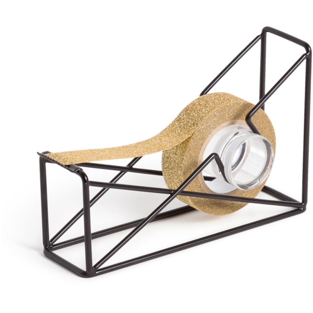 U Brands Vena Tape Dispenser - 1in Core - Sturdy, Durable - Metal - Black - 1 / Each MPN:3839U0624