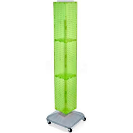 Global Approved 703390-GRE 4-Sided Interlocking Pegboard Display W/ Wheels 8