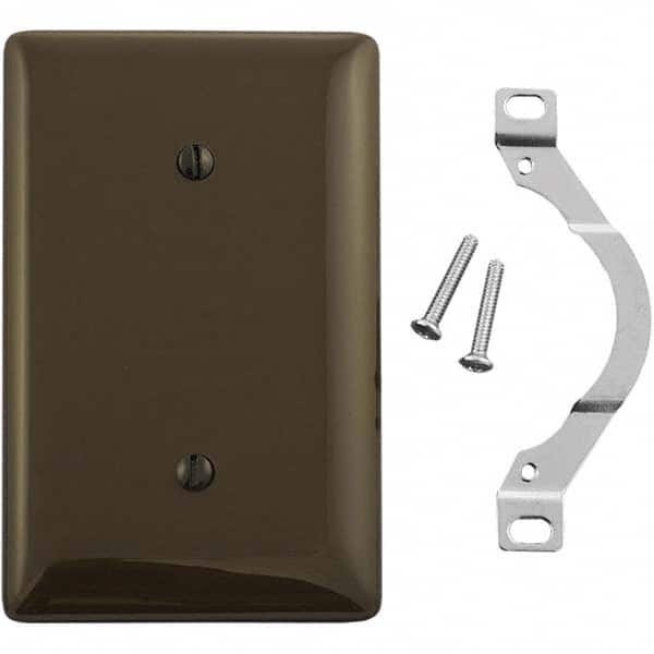 Wall Plates, Wall Plate Type: Blank Wall Plate , Color: Brown , Wall Plate Configuration: Blank , Material: Thermoplastic , Shape: Rectangle  MPN:P14