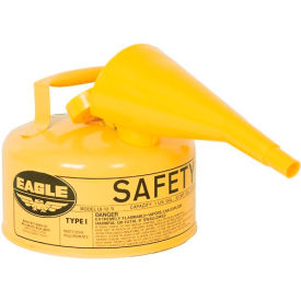 Eagle Type I Safety Can - 1 Gallon with Funnel - Yellow UI10FSY