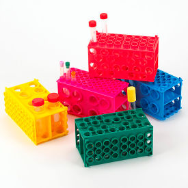 TUFFBLOK XL Tube Rack 4-Way Polypropylene Pink 5/Pack 456945P