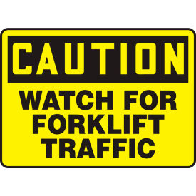 Accuform MVHR633VS Caution Sign Watch For Forklift Traffic 14