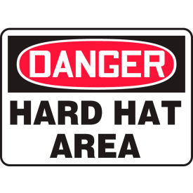 Accuform MPPA004VS Danger Sign Hard Hat Area 10
