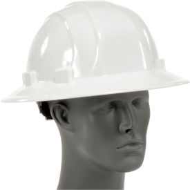 ERB® Omega II® Full Brim Hard Hat 6-Point Mega Ratchet® Suspension White WEL19911WH