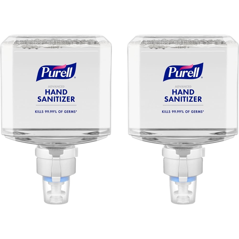 PURELL Advanced Hand Sanitizer Foam Refill - Clean Scent - 40.6 fl oz (1200 mL) - Touchless Dispenser - Kill Germs - Hand - Clear - Dye-free, Bio-based - 2 / Carton MPN:GOJ775302