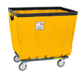 R&B® Wire UPS & Fedexable Antimicrobial Vinyl Basket Truck 18 Bushel Capacity Yellow 418KDC/ANTI/YEL