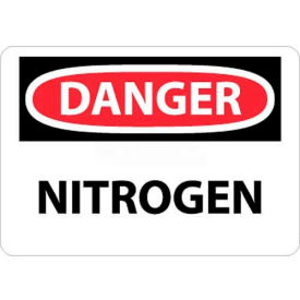 NMC D342RB OSHA Sign Danger Nitrogen 10