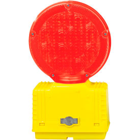 Cortina Solar Barricade Light Yellow Body Red Lens 03-10-RSBL - Pkg Qty 4 03-10-RSBL