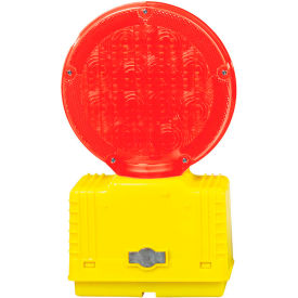 Cortina Solar Barricade Light Yellow Body Red Lens 03-10-RSBL 03-10-RSBL - Pkg Qty 4