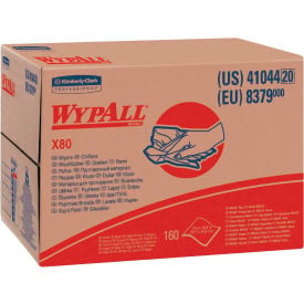 WypAll® Power Clean X80 Cloths HYDROKNIT BRAG Box 11.1 x 16.8 White 152/Carton KCC 41044