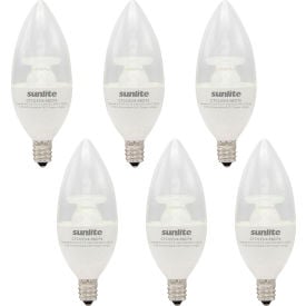 Sunlite® LED B11 CTC Light Bulb E12 Base 4.5W 300 Lumens 2700K Warm White Pack of 6 41849-NS