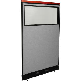Interion® Deluxe Electric Office Partition Panel with Partial Window 48-1/4