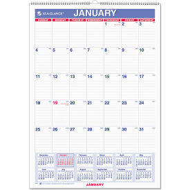 AT-A-GLANCE Monthly Wall Calendar with Ruled Daily Blocks 12 x 17 12-Month (Jan to Dec) 2026 PM228