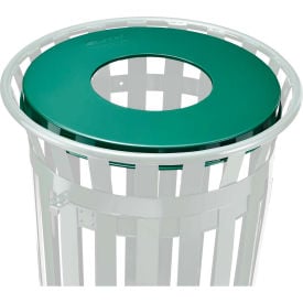 GoVets™ Steel Flat Lid For 36 Gallon Trash Can Green CP782260