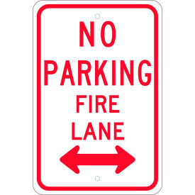 NMC TM620K Traffic Sign No Parking Fire Lane Double Arrow 18