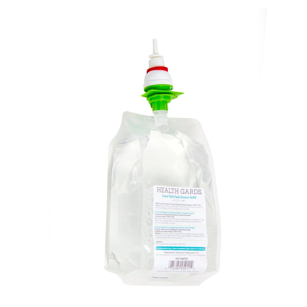 Hospeco Health Gards Foam Toilet Seat Cleaner Refills, 33.8 oz (1000 mL), Pack Of 6 Refills MPN:SCF1000TSC