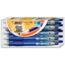 BIC® Velocity Easy Glide Ballpoint Pen Retractable 1 mm Blue Ink Dozen VLG11BE