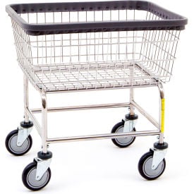 R&B Wire Products® Standard Capacity Wire Laundry Cart 2.5 Bushel Chrome 100CEC