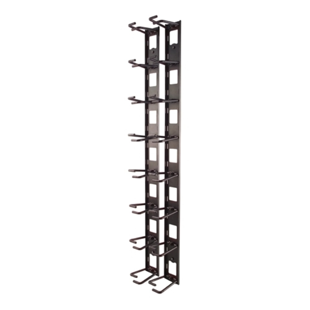 APC NetShelter Cable Management, Vertical Cable Manager, Cable Rings, Set of 8, Black, 55 mm x 766 mm x 85 mm - Cable Manager - Black - 0U Rack Height MPN:AR8442