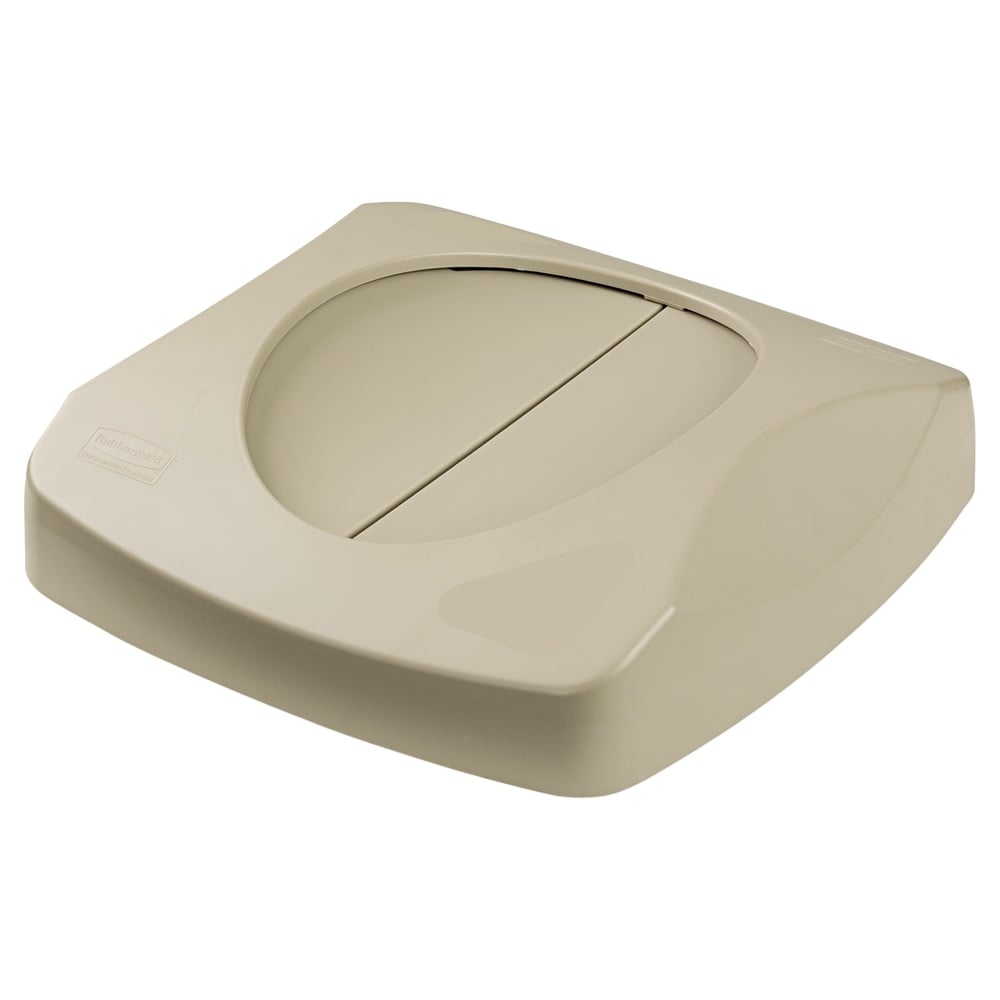 Rubbermaid Tilt Top For Square Waste Container, 31 1/2in x 24in x 24in, Beige MPN:268988BG
