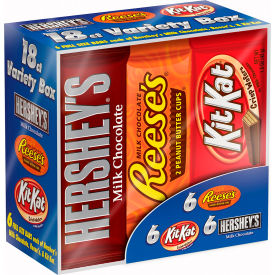 HERSHEY'S Chocolate Candy Bar Variety Pack (Hershey's Reese's Kit Kat) 18 Count 24600349