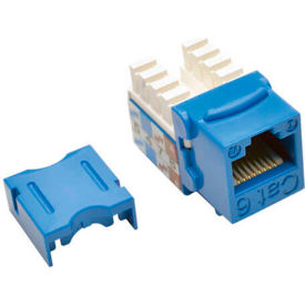Tripp Lite Cat6/Cat5e 110 Style Punch Down Keystone Jack Blue TAA Compliant N238-001-BL