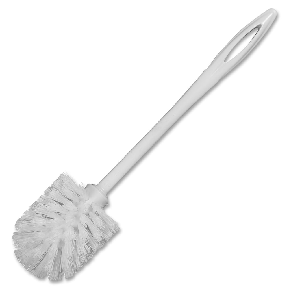 Rubbermaid Commercial Toilet Bowl Brush - Polypropylene Bristle - 1.13in Brush Face - 15in Overall Length - Plastic Handle - 24 / Carton - White MPN:631000WECT