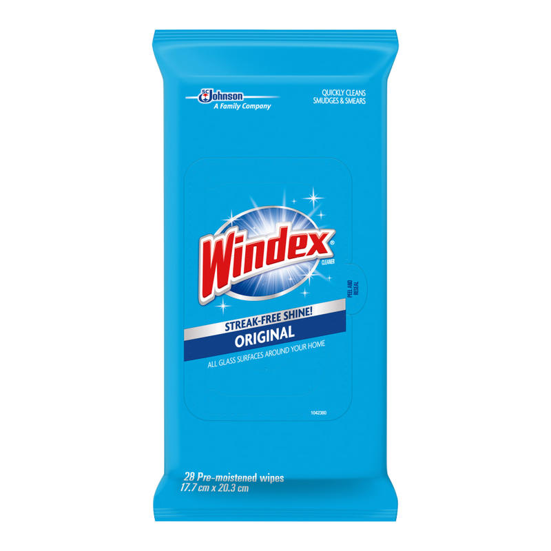 Windex Original Glass & Surface Wipes, Pack Of 28 MPN:CB702325