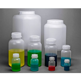 Bel-Art Wide-Mouth 2000ml Polyethylene Bottles Heavy Duty Closure 3Pk 109062000
