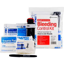 First Aid Only® Critical Essential Bleeding Control Kit 1-24 Persons 9 Pieces Plastic Case 91481-001