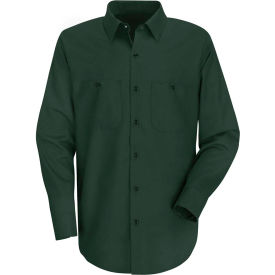 Red Kap® Men's Wrinkle-Resistant Cotton Work Shirt Long Sleeve Regular-XL Spruce Green SC30 SC30SGRGXL