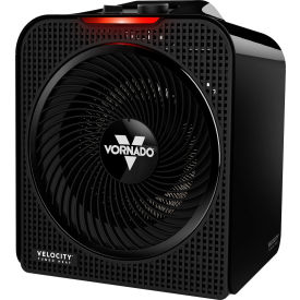 Vornado Velocity 4 Whole Room Space Heater with Adjustable Thermostat 120V 1500W Black EH1-0236-06