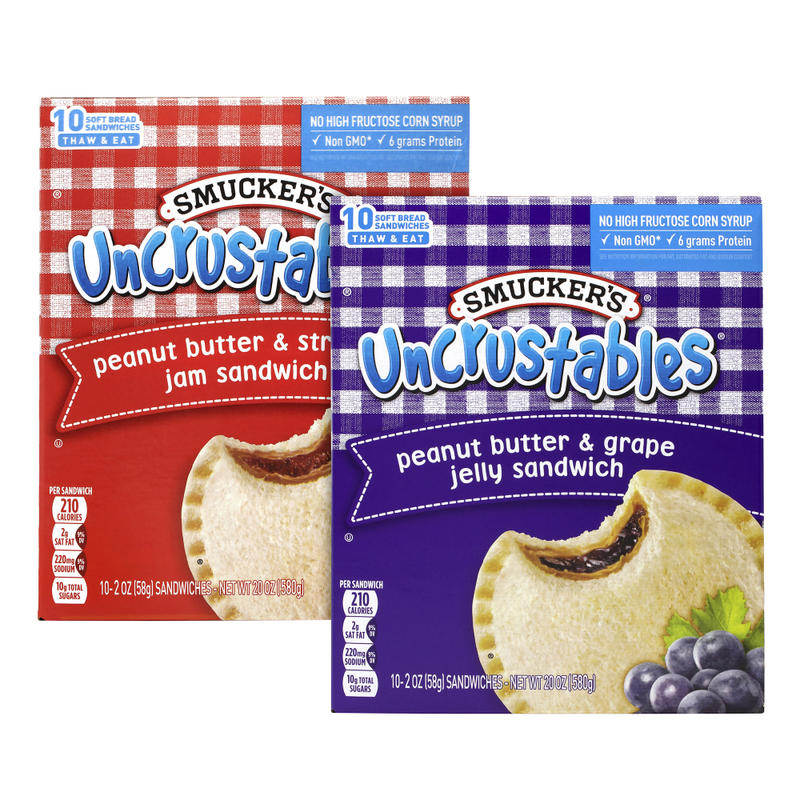 Smuckers Uncrustables Variety Pack, 2 Oz, 10 Sandwiches Per Box, Pack Of 2 Boxes MPN:903-00134
