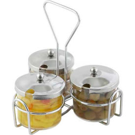 Winco WH-4 3 Ring Condiment Jar Holder 7-1/2