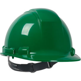 Whistler Cap Style Hard Hat HDPE Shell 4-Point Textile Suspension and Pin-Lock Adjustment Green 280-HP241-04