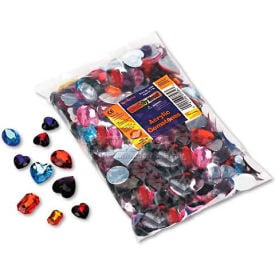 Chenille Kraft 3584 Gemstones Classroom Pack Acrylic 1 lbs. Assorted Colors/Sizes 3584