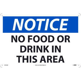 NMC N310PB OSHA Sign Notice No Food Or Drink Beyond This Point 10