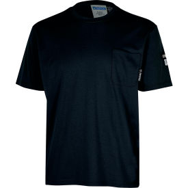 Oberon™ Men's Lightweight Short Sleeve Flame Resistant Safety Shirt XL Navy Blue ZFI109-XL