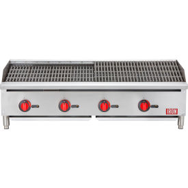 Iron Range 48 Countertop Radiant Charbroiler Natural Gas Stainless Steel 4 Burners IRRB-48