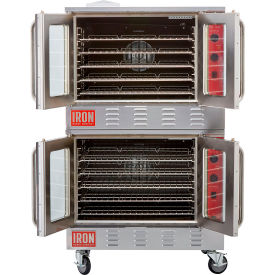 Iron Range Convection Oven Full Size Standard Depth Double Deck 108000 BTU IRCO-2