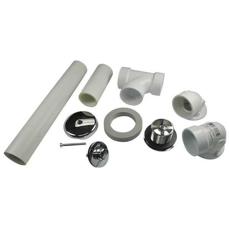 Bath Waste & Overflow, PVC with Push eN Lift Stopper MPN:60350