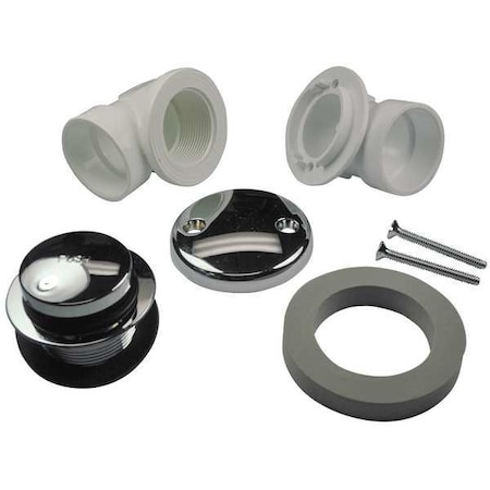 Bath Waste & Overflow, PVC with Touch Toe Stopper MPN:60353