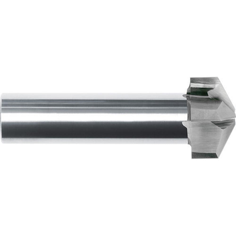Face Angle Cutters; Included Angle: 90.00 ; Small Cutter Diameter: 0.2500in ; Large Cutter Diameter: 1.2500in ; Cutter Material: Solid Carbide ; Cutting Width: 1.2500in ; Finish/Coating: Uncoated MPN:81-1100